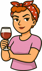 Woman holding a glass of wine